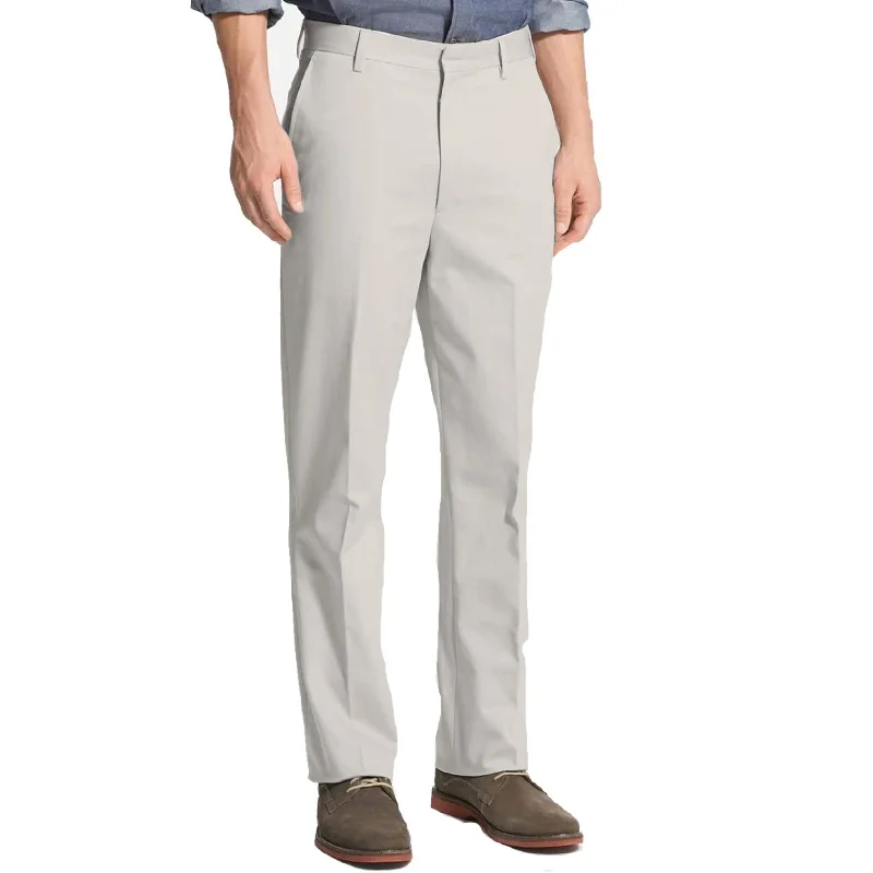 Cotton Twill Performance Dress Khaki in Stone (Regent Plain Front - Regular, Short, & Long Rise) by Berle Cotton Twill Performance Dress Khaki in Stone (Regent Plain Front - Regular, Short, & Long Rise) by Berle