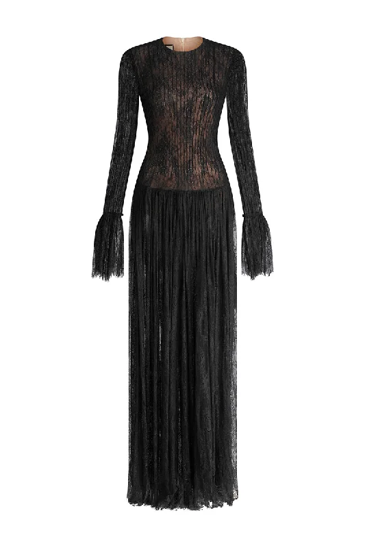 ENIGMA ROSE GOWN IN BLACK