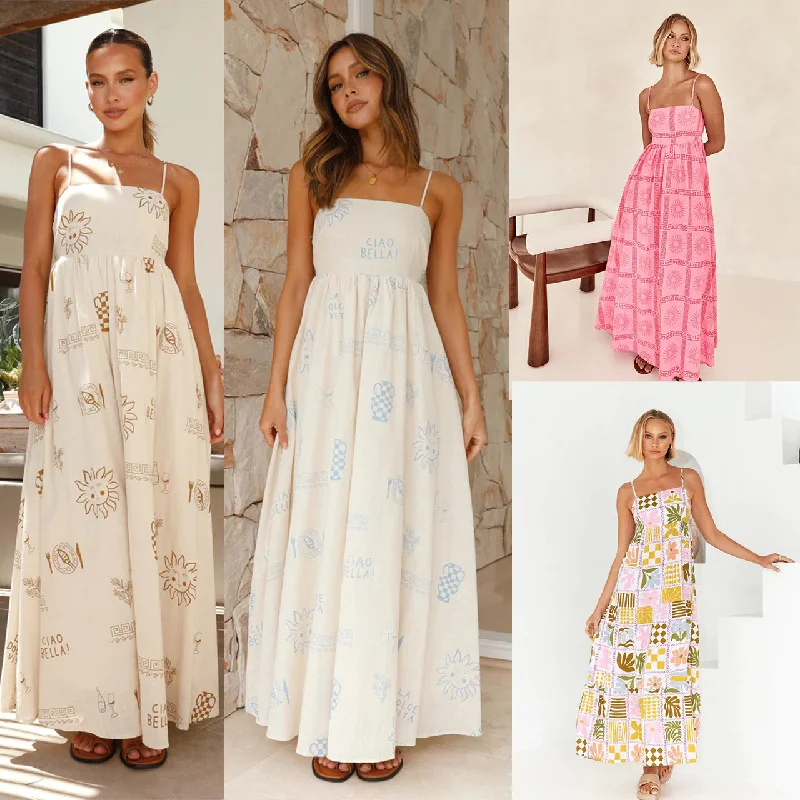 Fashion Summer Spaghetti Straps Dresses