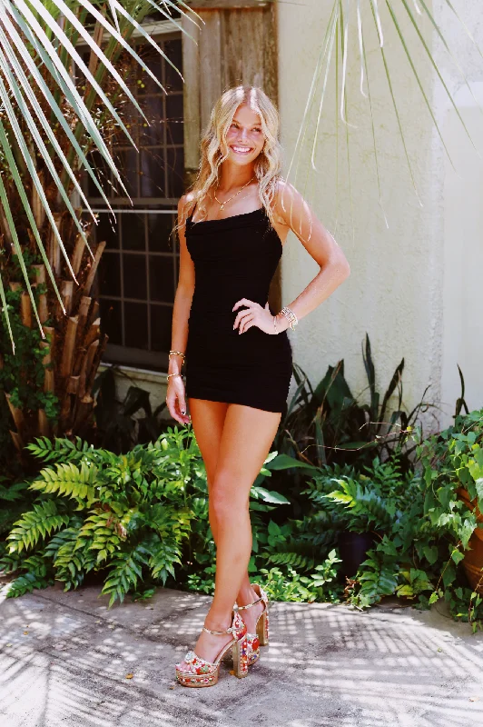 Make It Ruched Dress - Black