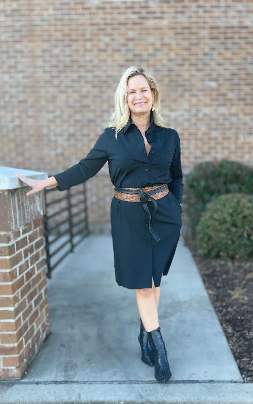 Lysse Schiffer Dress 3/4 Sleeve Black