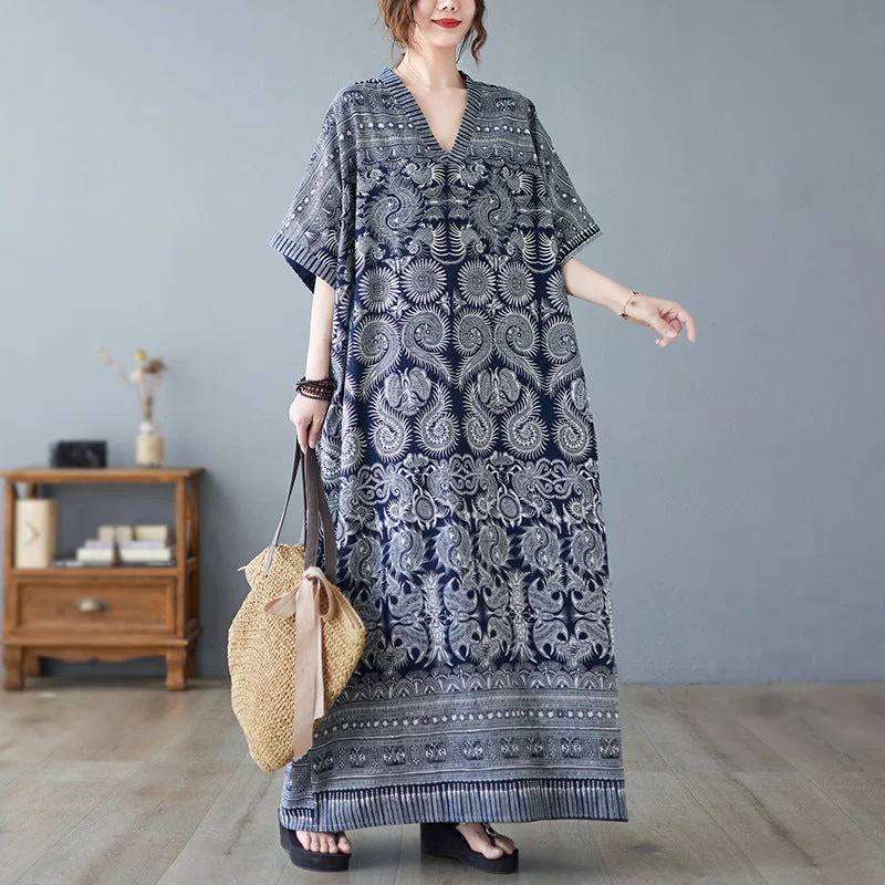 Vintage Linen Summer Holiday Long Cozy Dresses