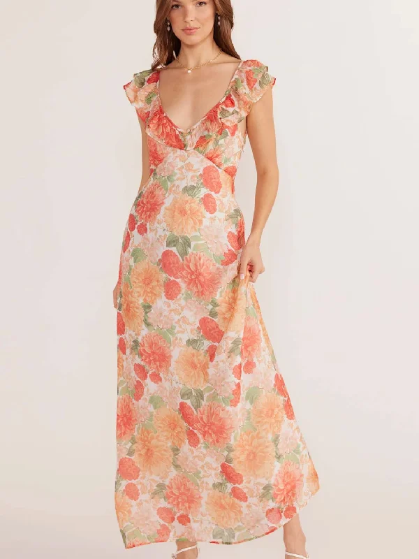 Aida Frill Maxi Dress MG2404452 Chic Off-Shoulder Maxi Dress