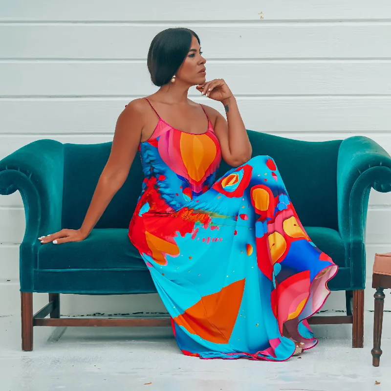 "Around The World" Amelia Maxi Dress, Carnaval Cozy Knitted Maxi Dress