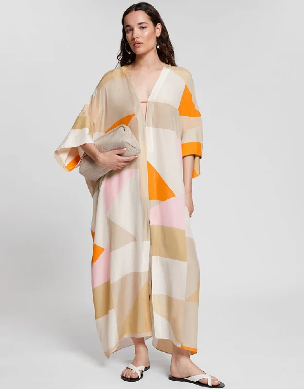Cream Soft Silk Crepe Maxi Dress Fashionable Layered Maxi Dress