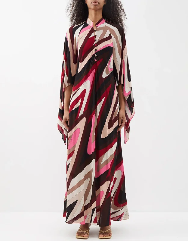 Designer Party Wear Maxi Dress Red French Moss Maxi Dress Cozy Maxi Dress with Slit