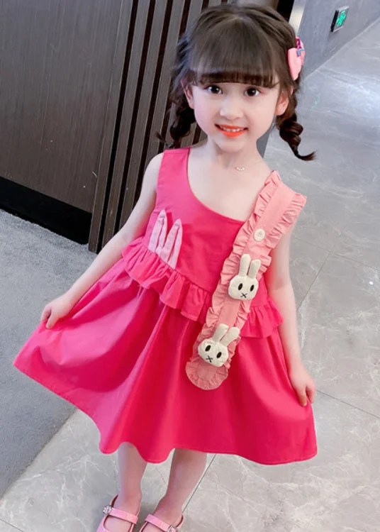 DIY Red Asymmetrical Ruffled Patchwork Little Rabbit Kids Girls Maxi Dresses Summer Trendy Maxi Dress with Lace DIY Red Asymmetrical Ruffled Patchwork Little Rabbit Kids Girls Maxi Dresses Summer Trendy Maxi Dress with Lace