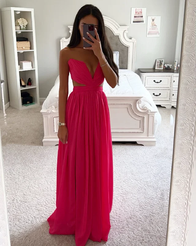 ELLA SILK CHIFFON MAXI DRESS Fashionable Chiffon Tiered Maxi Dress