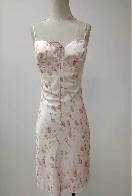 Florence Rose Printed Lace Trim Maxi Dress Comfortable Fitted Maxi Dress