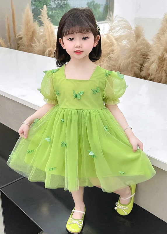 Green Patchwork Wrinkled Tulle Kids Maxi Dresses Short Sleeve Elegant Sleeveless Maxi Dress Green Patchwork Wrinkled Tulle Kids Maxi Dresses Short Sleeve Elegant Sleeveless Maxi Dress