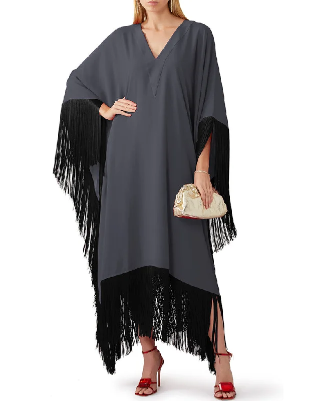 Grey Heavy Designer Heavy Maxi Dress Fashionable Printed Maxi Dress