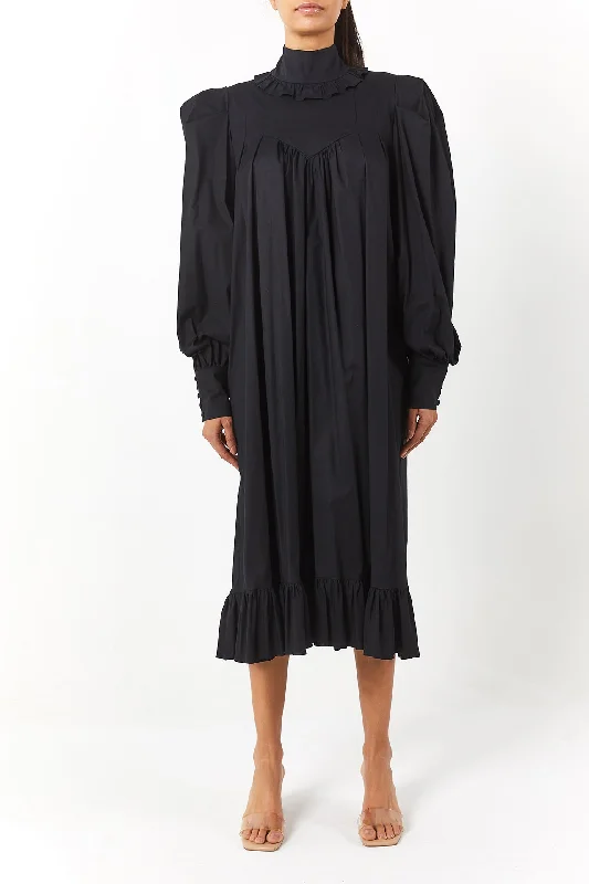 Lulu Maxi Dress | Black Casual Maxi Dress with Pockets
