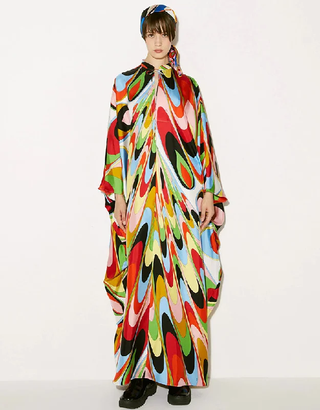 Multi Color Soft Satin Silk Maxi Dress Stylish Off-Shoulder Maxi Dress