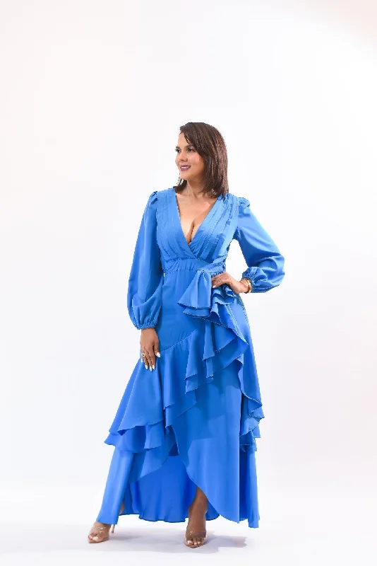 My Unique Maxi Dress Blue Trendy A-Line Maxi Dress