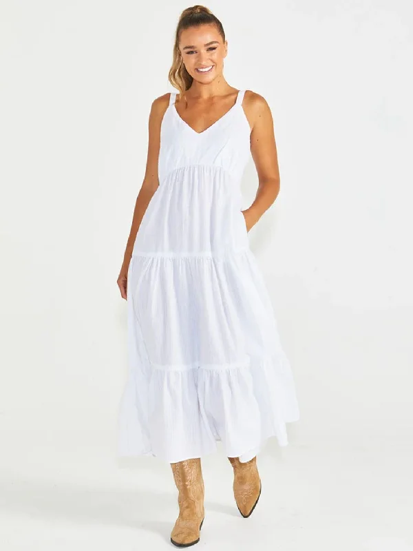 Phillipa Tiered Maxi Dress Comfortable T-Shirt Maxi Dress