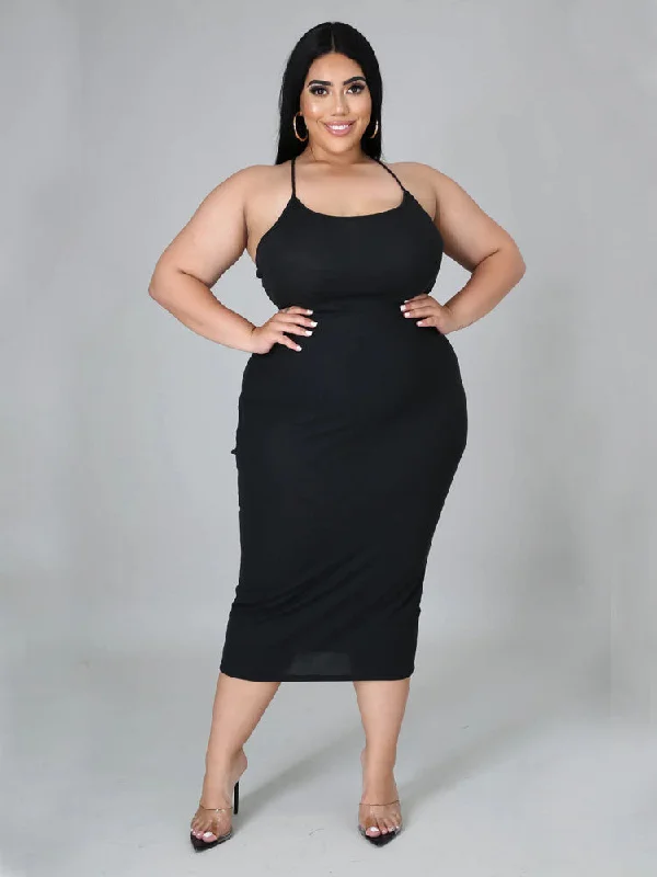 Plus Size Sleeveless Spaghetti Strap Halter Backless Maxi Dresses Trendy Short Sleeve Maxi Dress Plus Size Sleeveless Spaghetti Strap Halter Backless Maxi Dresses Trendy Short Sleeve Maxi Dress