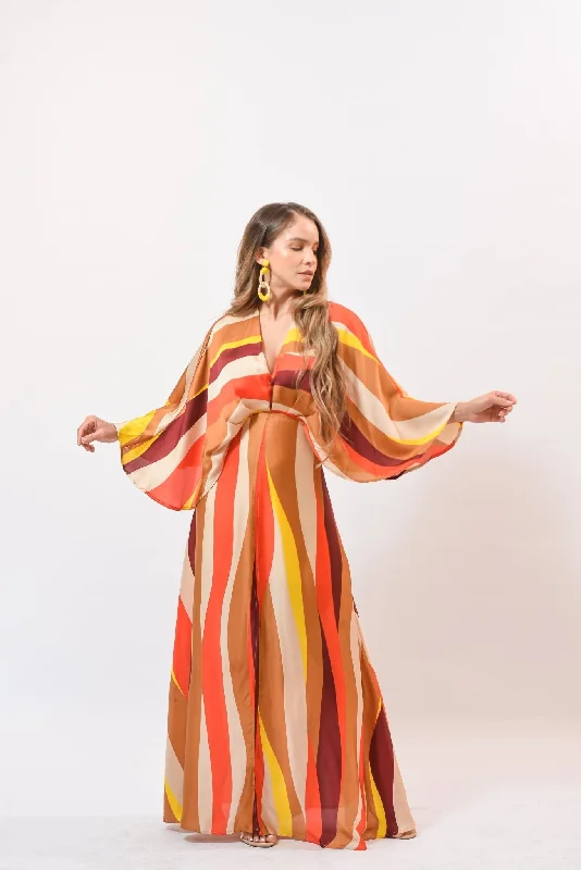 Summer Feeling Maxi Dress Trendy Fit-and-Flare Maxi Dress