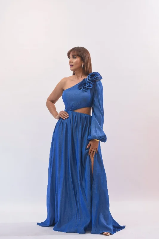 The First Time Maxi Dress Blue Trendy A-Line Maxi Dress