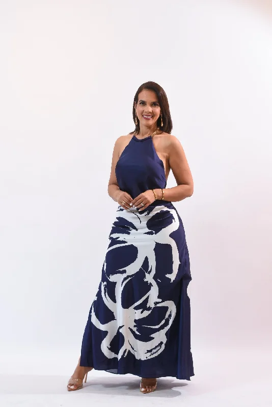Too Pretty Maxi Dress Navy Comfortable Maxi Dress with Belt