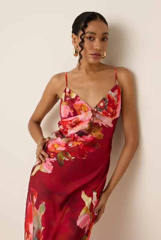 Hemant & Nandita Tuhi Maxi Dress Fashionable High-Low Maxi Dress