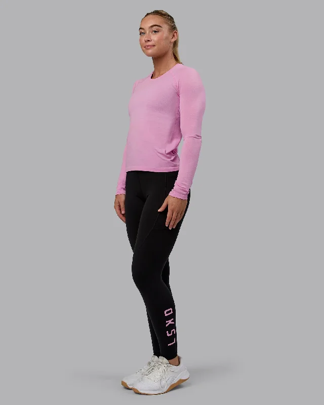 AeroFLX+ Seamless Long Sleeve Tee - Pirouette/Bubblegum Fleece Nylon Spandex