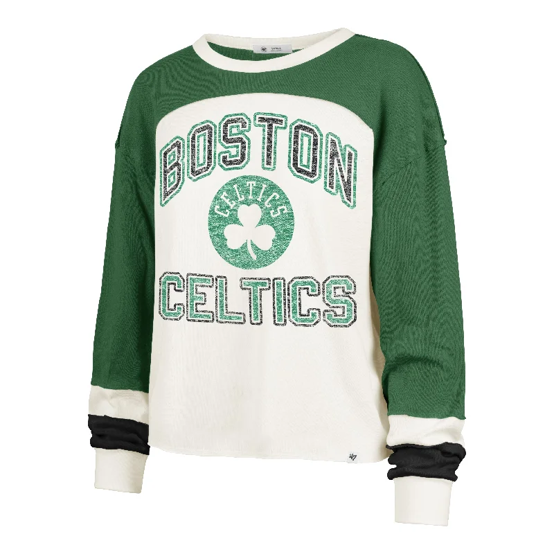 BOSTON CELTICS ARENA CURVE '47 TONI LONG SLEEVE TEE WOMENS Modern Contemporary Chic
