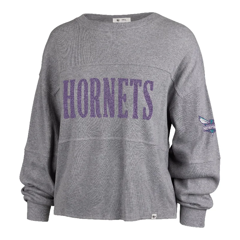 CHARLOTTE HORNETS '47 JADA LONG SLEEVE TEE WOMENS Polka Dot Checkered Tartan