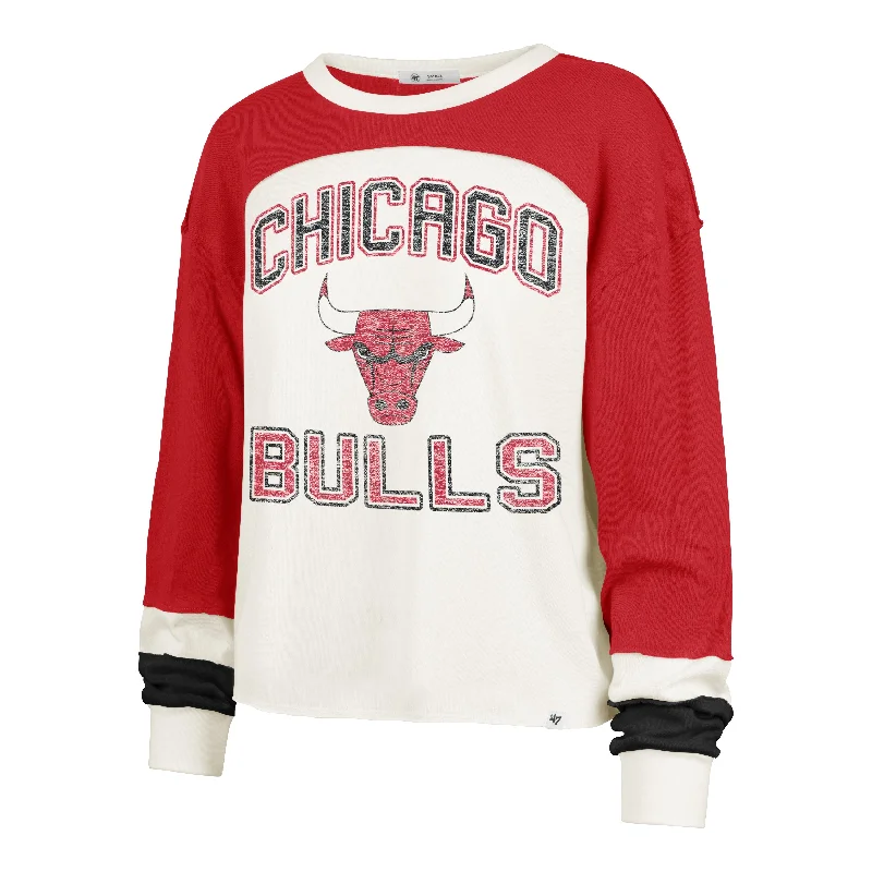CHICAGO BULLS ARENA CURVE '47 TONI LONG SLEEVE TEE WOMENS Zippered Buttoned Snapped
