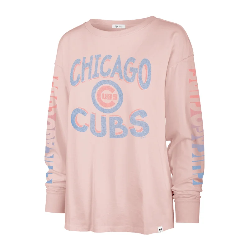 CHICAGO CUBS CLOUD NINE '47 SOA LONG SLEEVE TEE WOMENS Anti-Pilling Machine Wash Handmade CHICAGO CUBS CLOUD NINE '47 SOA LONG SLEEVE TEE WOMENS Anti-Pilling Machine Wash Handmade