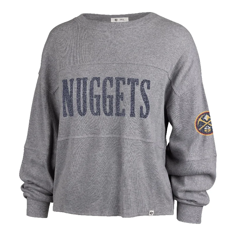 DENVER NUGGETS '47 JADA LONG SLEEVE TEE WOMENS Terry Blend Velvet Blend Canvas Blend DENVER NUGGETS '47 JADA LONG SLEEVE TEE WOMENS Terry Blend Velvet Blend Canvas Blend