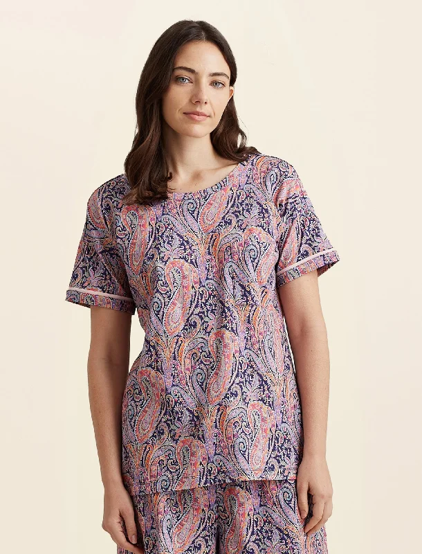 Felix & Isabelle Knit Print Tee Machine Wash Dry Clean Hand Wash