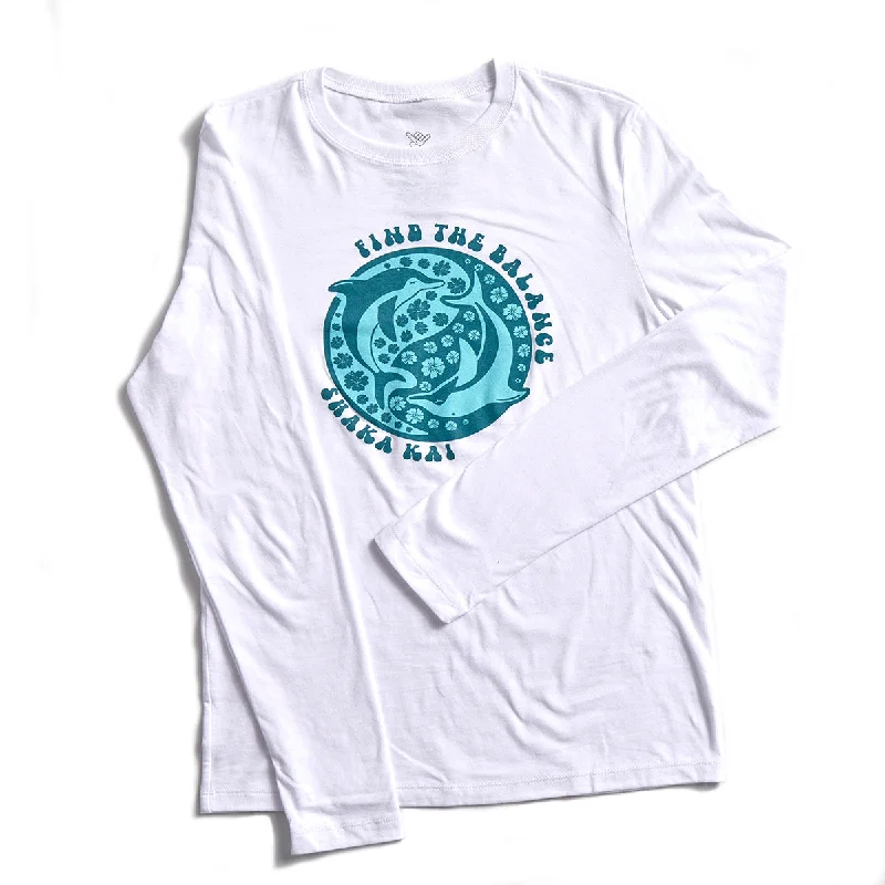 Find Balance LS T-Shirt Houndstooth Herringbone Solid
