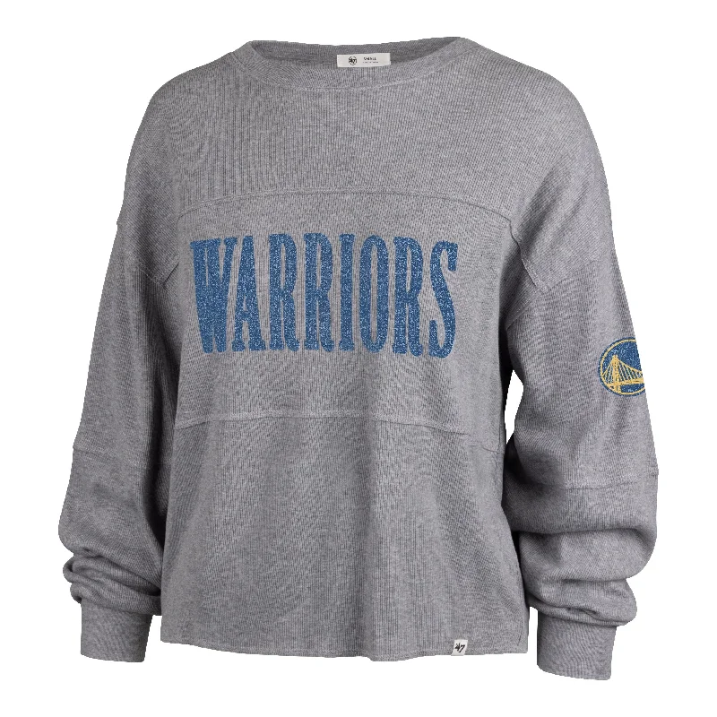 GOLDEN STATE WARRIORS '47 JADA LONG SLEEVE TEE WOMENS Striped Floral Plaid