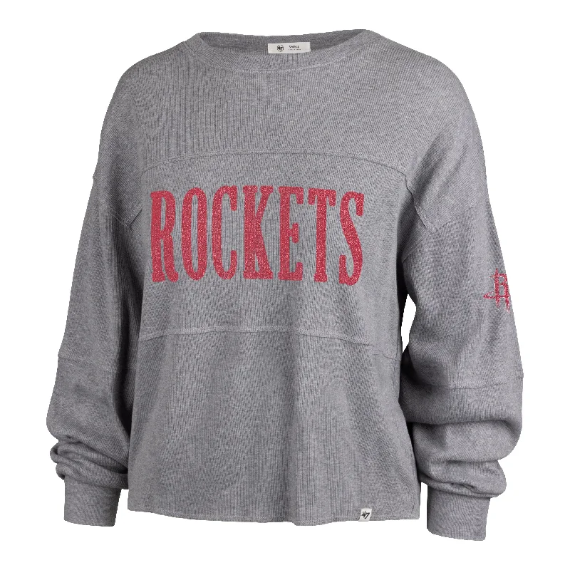 HOUSTON ROCKETS '47 JADA LONG SLEEVE TEE WOMENS Collared Crew Neck Turtle Neck
