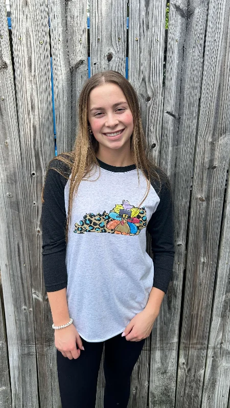 Leopard KY Thanksgiving Turkey Printed Tee Chenille Blend Fleece Blend Nylon Blend