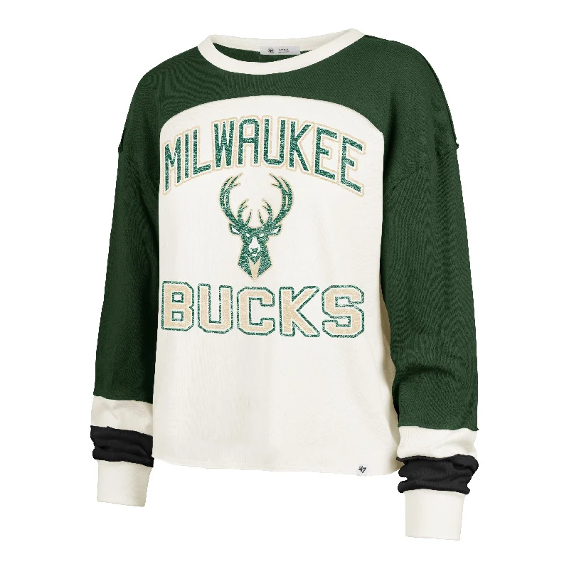 MILWAUKEE BUCKS ARENA CURVE '47 TONI LONG SLEEVE TEE WOMEN Anti-Shrink Durable Soft