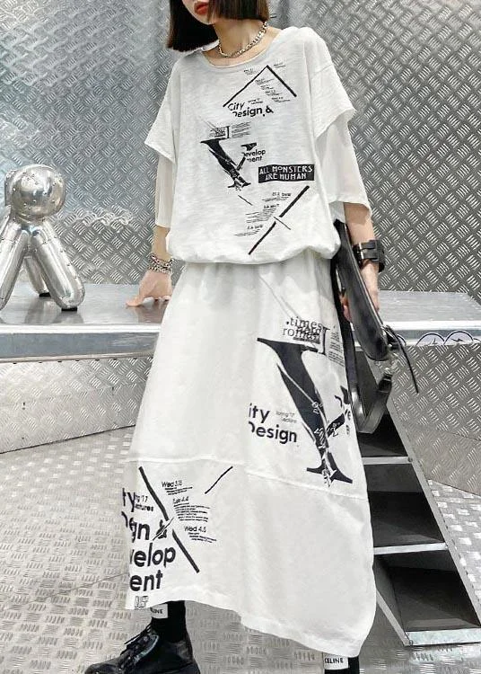 New Style Women Summer Casual T-shirt Top And Skirt Two Piece Set Basic T-Shirt Crew Neck Short Sleeve New Style Women Summer Casual T-shirt Top And Skirt Two Piece Set Basic T-Shirt Crew Neck Short Sleeve