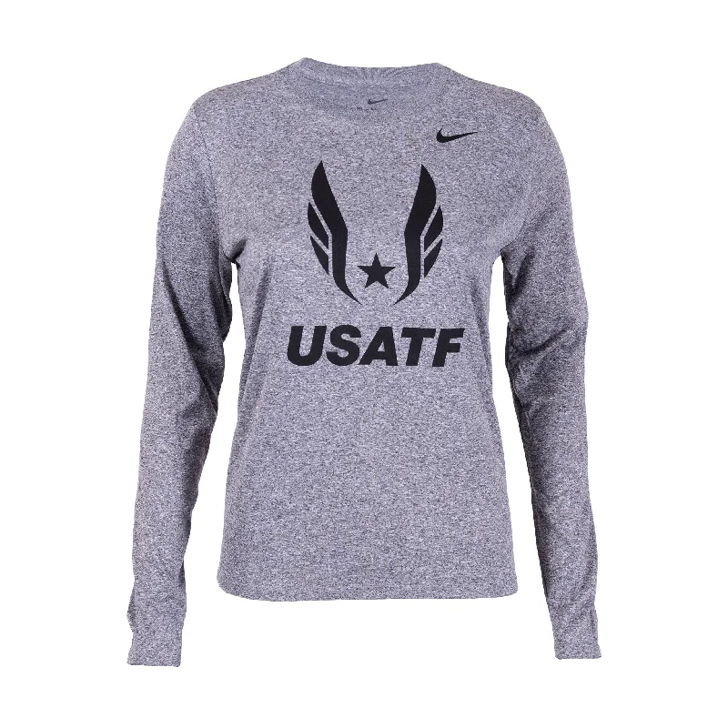 Nike USATF Women's Federation Legend Long Sleeve Tee Elegant Classic Vintage