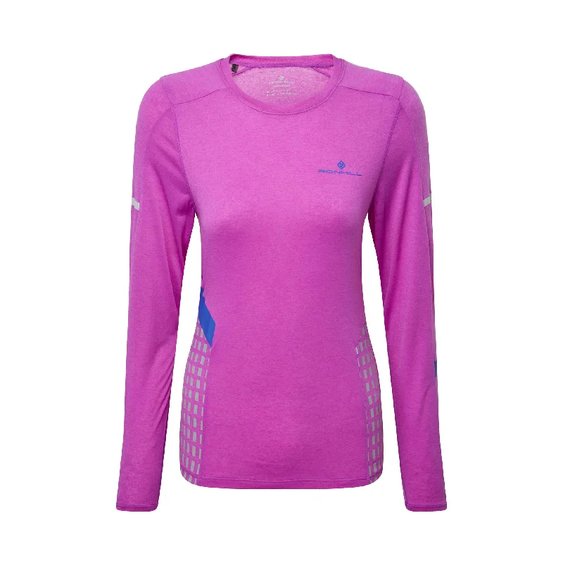Ronhill | Women's Tech Afterhours L/S Tee - Thistle Elasticated Padded Insulated