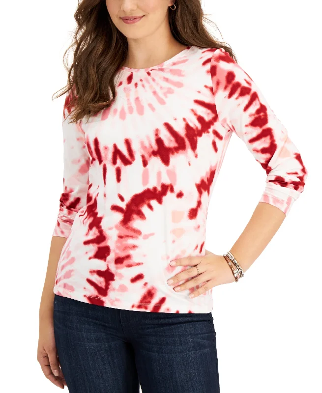 Style & Co Petite Tie Dyed Long Sleeve T-Shirt3 Fleece Fabric Down Fabric Feather Fabric Style & Co Petite Tie Dyed Long Sleeve T-Shirt3 Fleece Fabric Down Fabric Feather Fabric