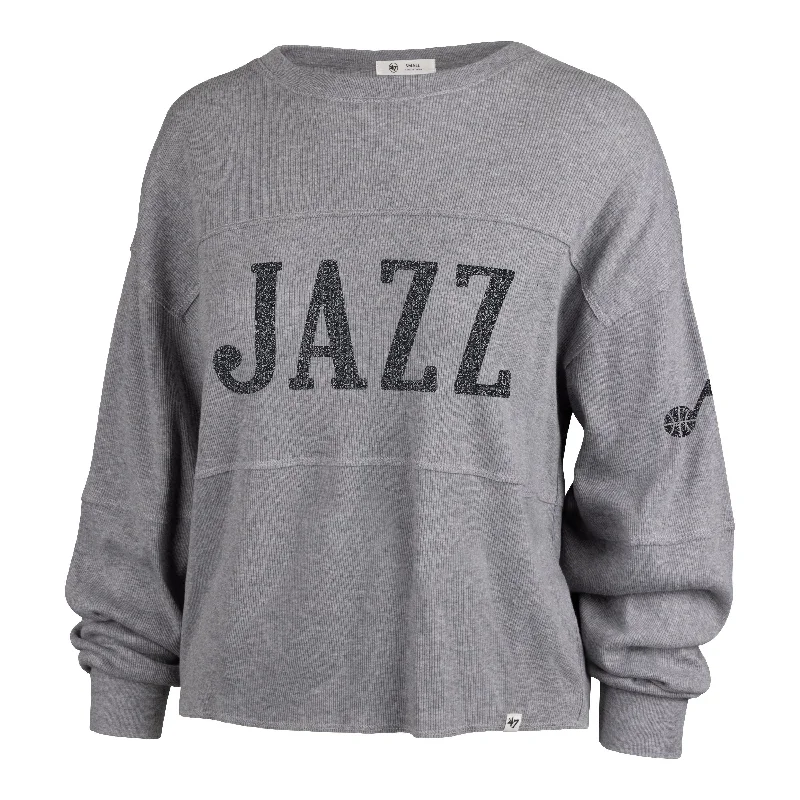 UTAH JAZZ '47 JADA LONG SLEEVE TEE WOMENS Rayon Fabric Velvet Fabric Corduroy Fabric UTAH JAZZ '47 JADA LONG SLEEVE TEE WOMENS Rayon Fabric Velvet Fabric Corduroy Fabric