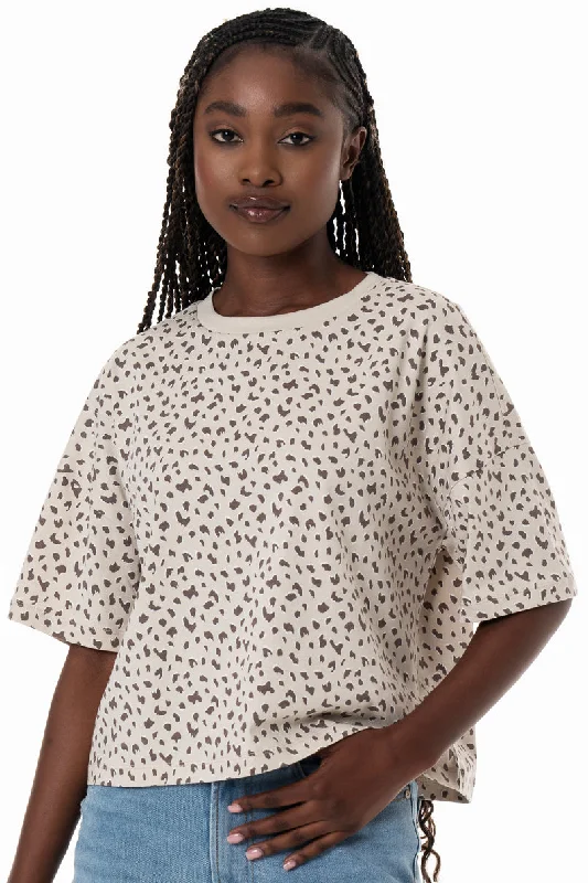 Boxy T-Shirt _ 154366 _ Stone Elasticated Padded Insulated
