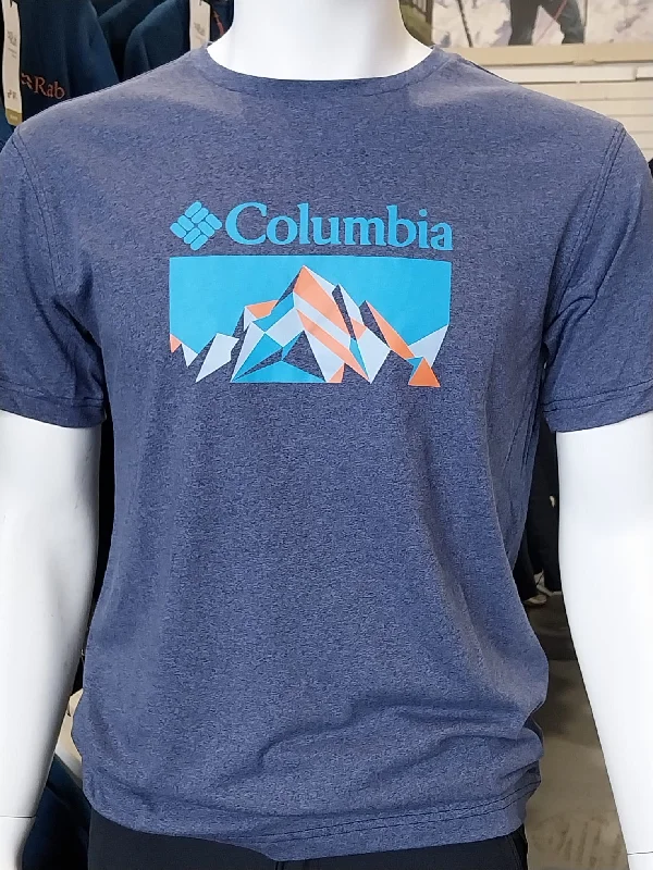 Columbia Mens Thistletown Hills Graphic T-Shirt Welt Pockets Slit Pockets