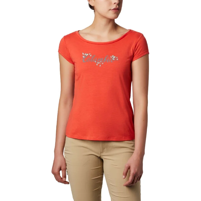 Columbia Womens Shady Grove Short Sleeve Tee Machine Wash Dry Clean Hand Wash