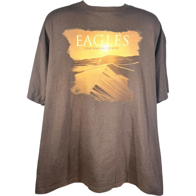 Eagles " Long Road Out Of Eden " Tee Silk Blend Satin Velvet