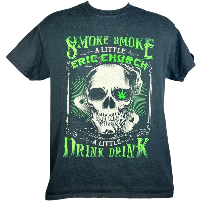 Eric Church Country Music Tee Striped Floral Plaid