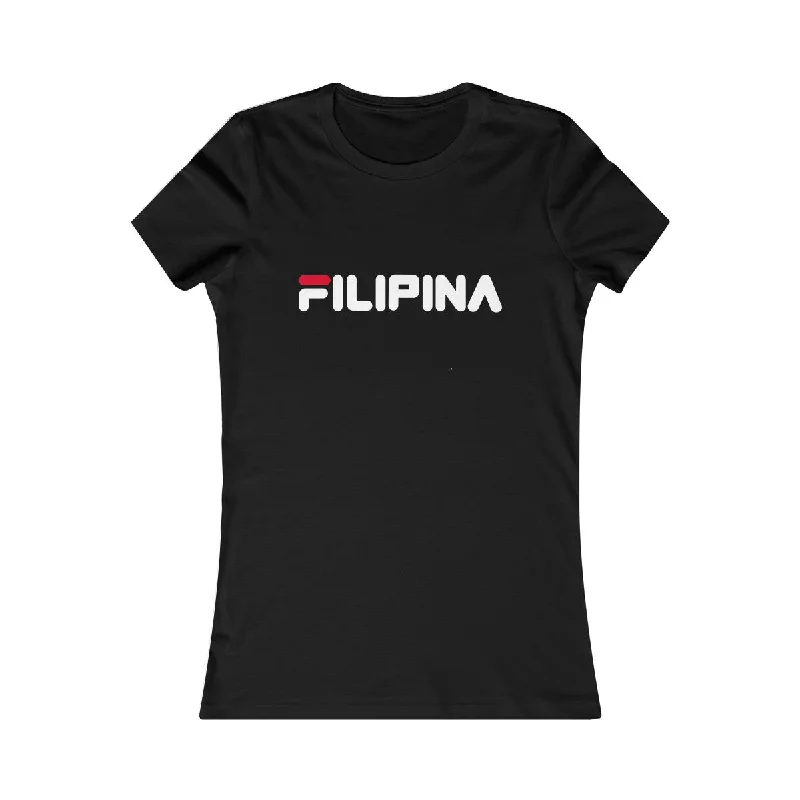 Filipina Women's Tee Spandex Blend Rayon Blend Denim Blend