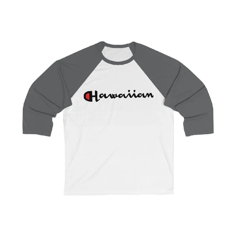 Hawaiian Kanaka Unisex 3/4 Sleeve Baseball Tee Mesh Fabric Canvas Fabric Denim Fabric