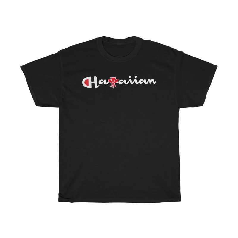 Hawaiian Kanaka  Tee Houndstooth Herringbone Solid