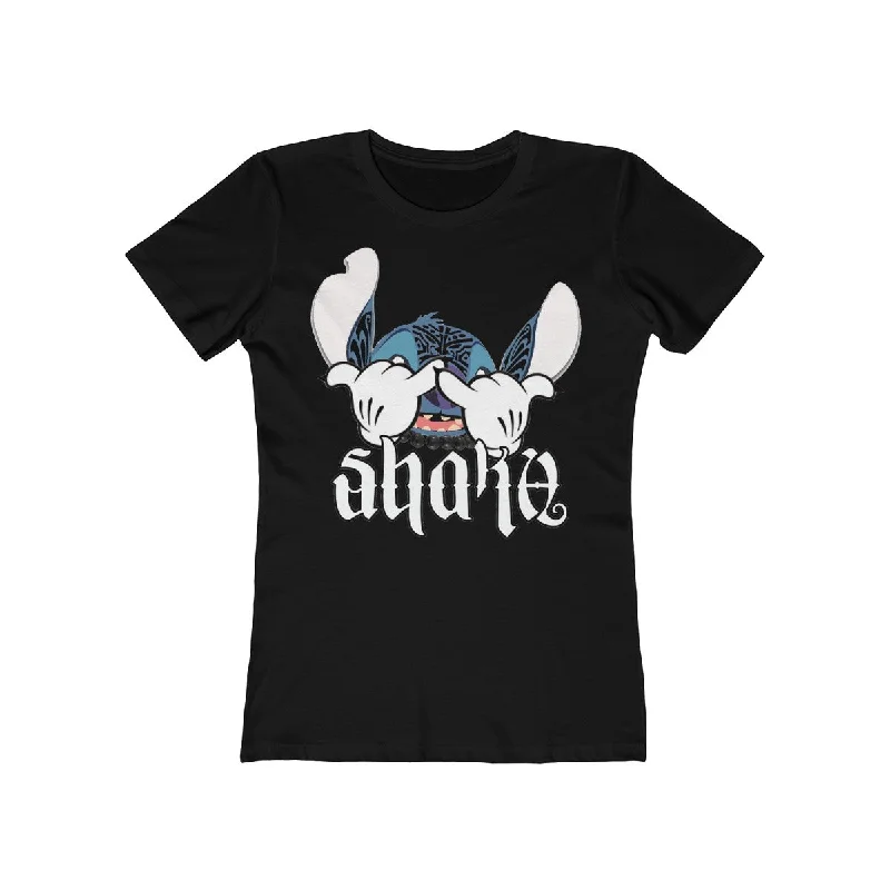 Aloha Shaka Womens Tee Graphic Embroidered Appliqued